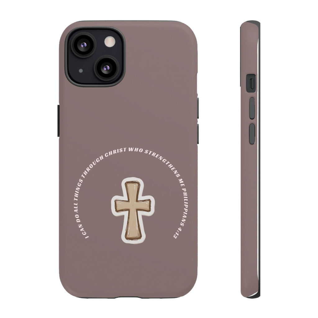 “I Can Do All Things Through Christ”- hard protective iPhone case in matte and glossy finish