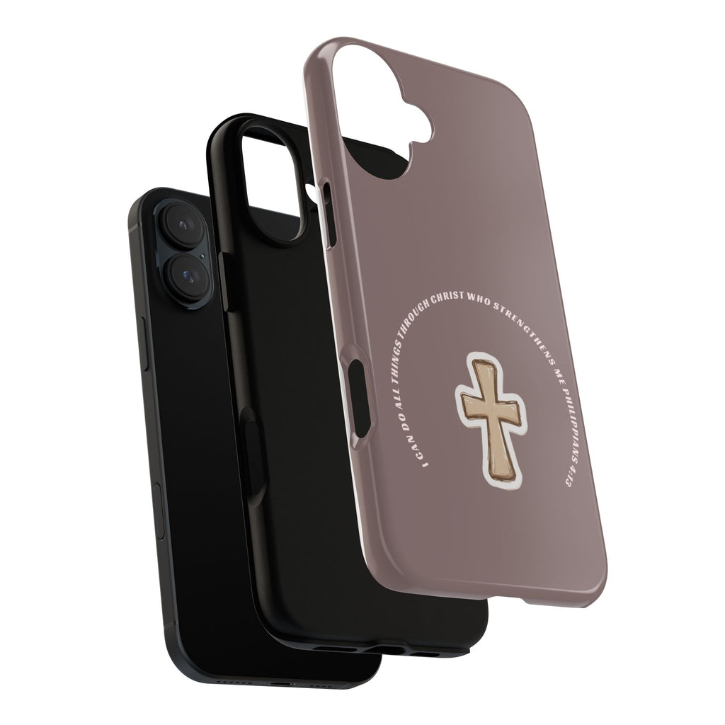 “I Can Do All Things Through Christ”- hard protective iPhone case in matte and glossy finish