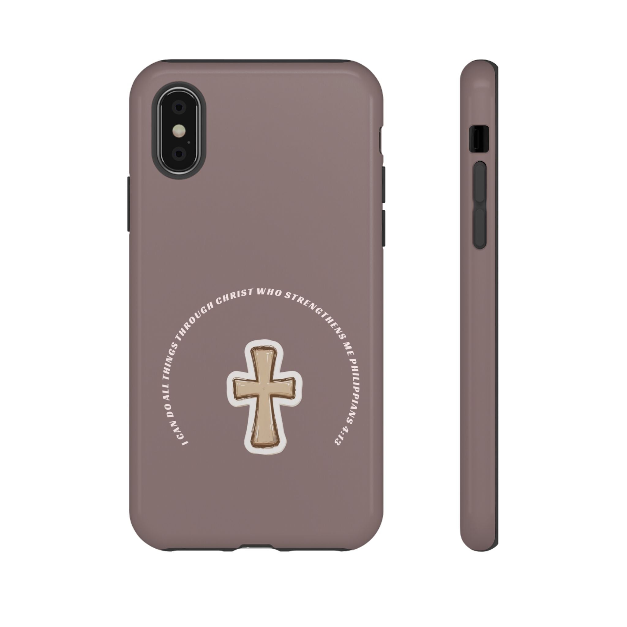 “I Can Do All Things Through Christ”- hard protective iPhone case in matte and glossy finish