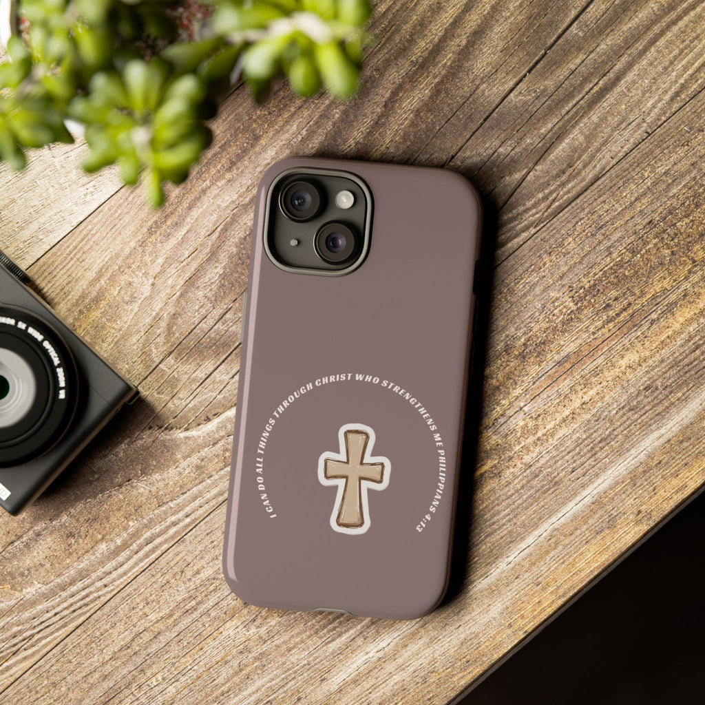 “I Can Do All Things Through Christ”- hard protective iPhone case in matte and glossy finish